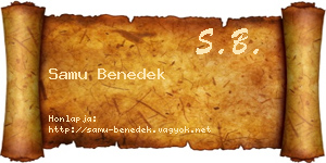 Samu Benedek névjegykártya